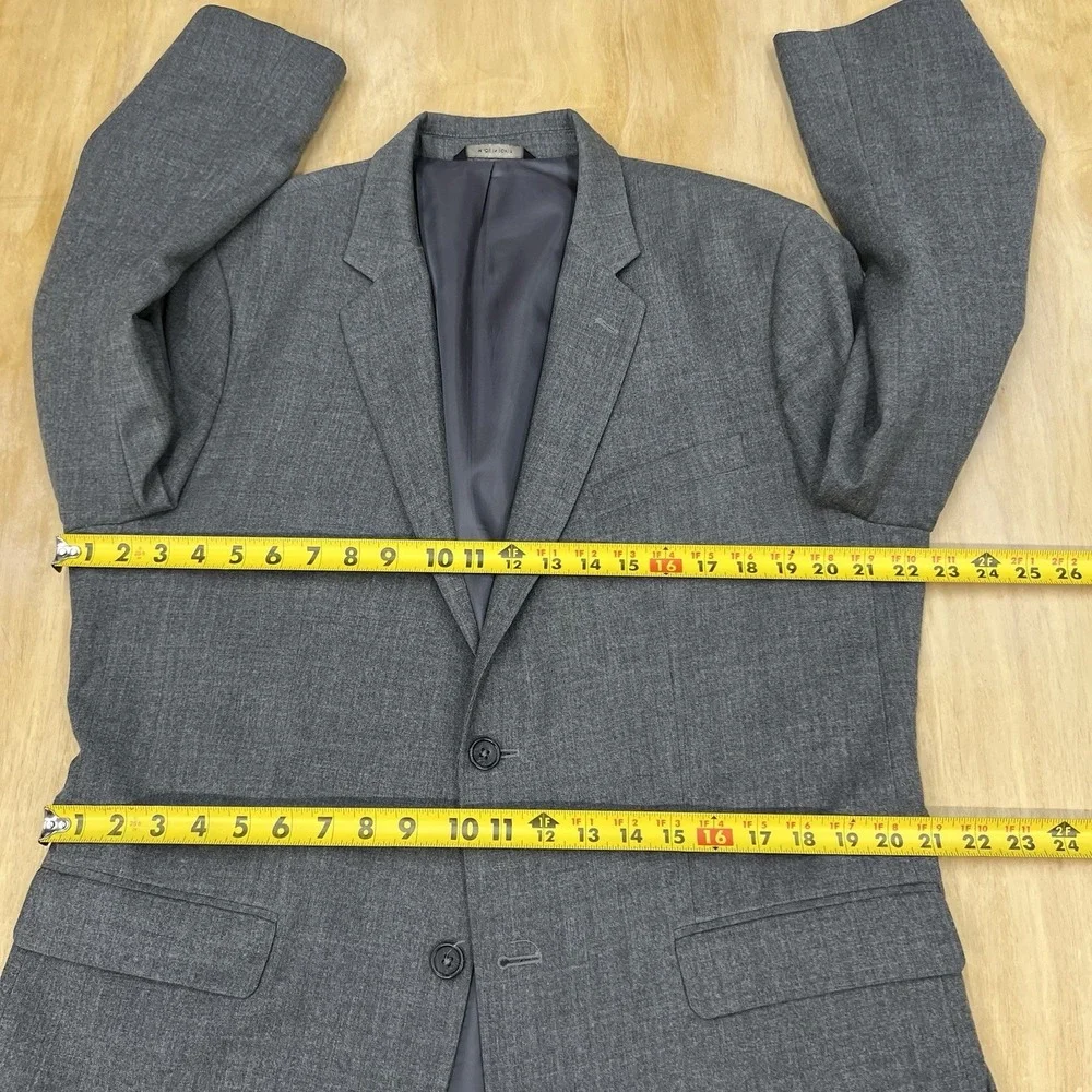 Banana Republic Blazer Jacket Sport Coat‎ Mens 46R Tailored Slim Fit Wool Gray